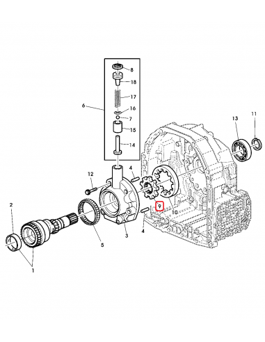 Pinion Pompa Ulei Transmisie 12.20 mm Z-9/41 John Deere R108925