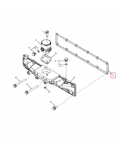 Gasket, Intake Manifold John Deere R515030
