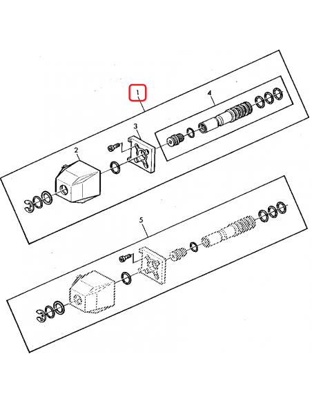 Valva Solenoid, Bobina Cuplare 4X4, 12V John Deere AL58788, AL30198, AL37367, PN463588, 463588, PN458670, 458670