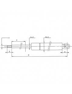 Gas Operated Cylinder John Deere AL115780, 1599KH, AL150755, AL209275, AL222225, AL78345, L115780, RE151217, RE152042, RE50227, 2