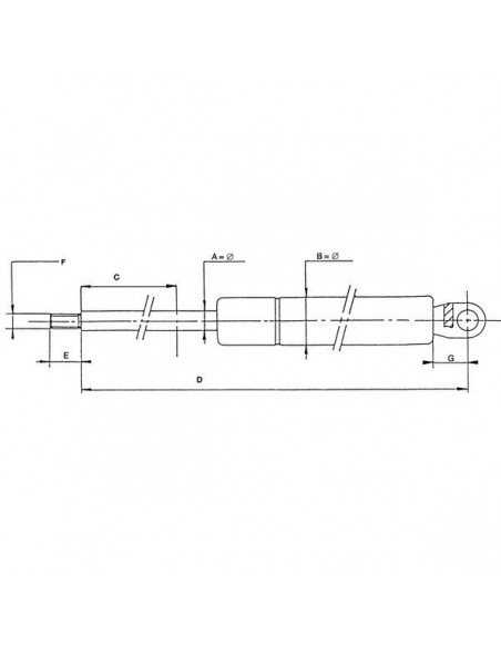 Cilindru Cu Gaz Directie John Deere AL115780, AL150755, AL209275, AL222225, AL78345,  RE151217, RE152042, RE50227, 1599KH