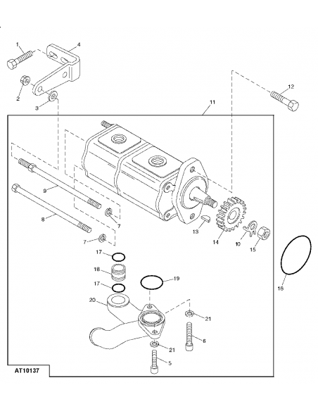 Pompa Hidraulica 40 Cm³ Originala John Deere RE197623, RE57445, RE68886