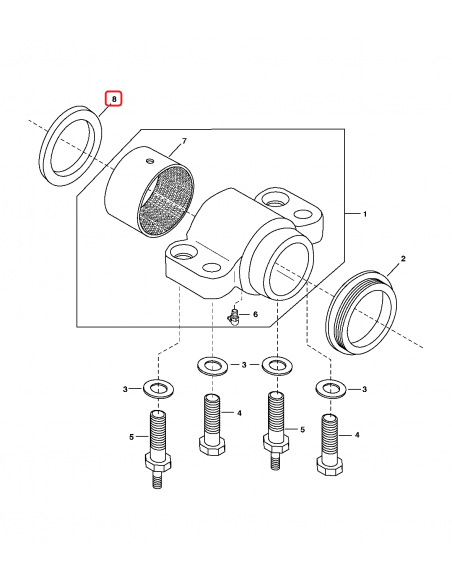 Simering, Axa Fata 76x106x11 mm John Deere R107466