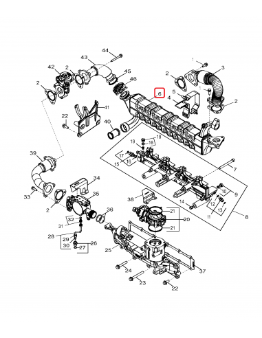 Schimbator de Caldura (EGR) (IT4) John Deere RE549738