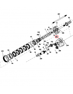 Shaft, Transmission John Deere SJ29930, YZ91396, YZ91513 2
