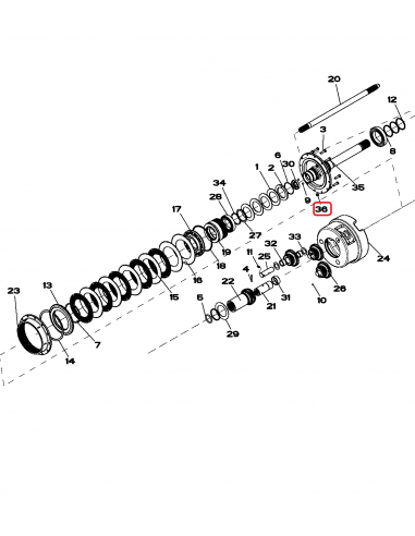 Shaft, Transmission John Deere SJ29930, YZ91396, YZ91513