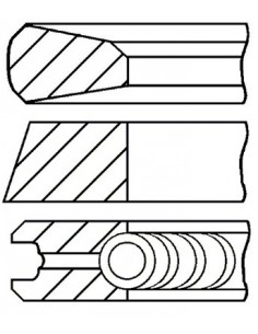Piston Ring Set Ø 102 - 2.94x2.55x3.50 mm Deutz 04162472, 04231717, 4162472, 4231717