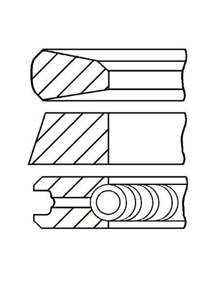 Segmenti Piston Ø 102 - 2.94x2.55x3.50 mm Deutz 04162472, 04231717, 4162472, 4231717