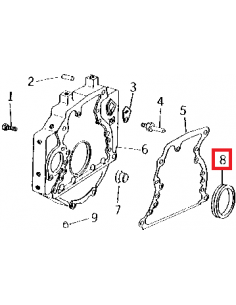 Simering Palier 117.80x146.35x13.30mm John Deere T20326, C/R800793 2