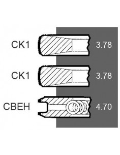 Piston Ring Set Ø 116 - 3.78x3.78x4.70 mm John Deere AR73627, HCNRE48380, RE48380, A-RE48380, 2