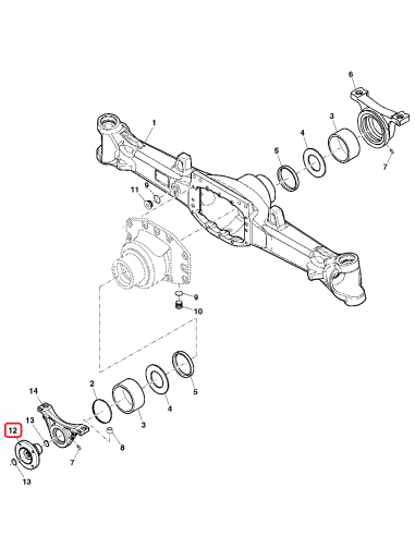 Flange, Differential Z-22 John Deere SU21065, 725.04.051.01