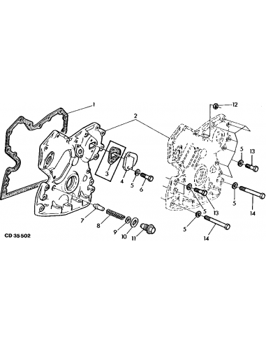 Garnitura Capac Distributie John Deere R119269, R121314, R126513, R97454, T20155