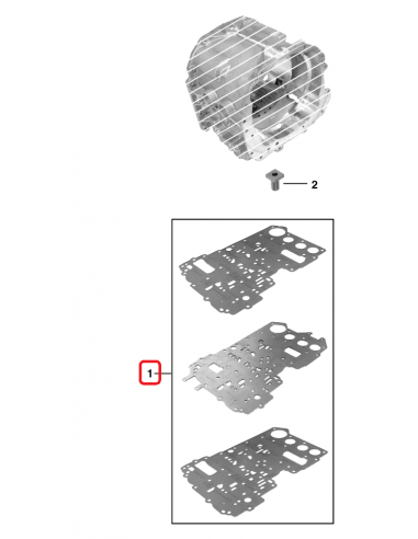 Plate with Gasket, Transmission PowerQuad John Deere RE152103