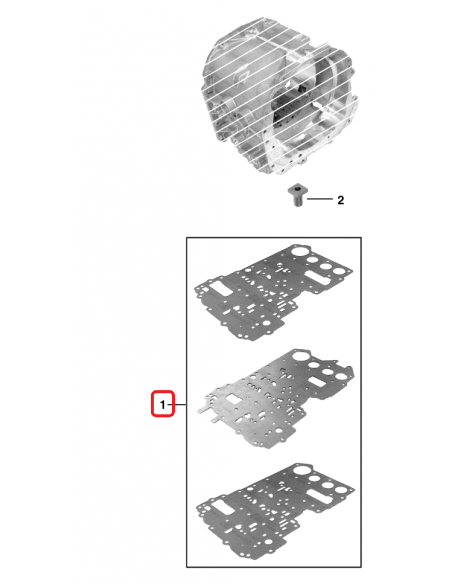 Plate with Gasket, Transmission PowerQuad John Deere RE152103