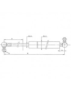 Cilindru cu Gaz 340 mm 100N John Deere AZ102727, AZ43775, 1492WB, 903442 2