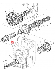 Ax Priza Putere 267.5 mm Z-26/12*Z-33 John Deere L101903 2
