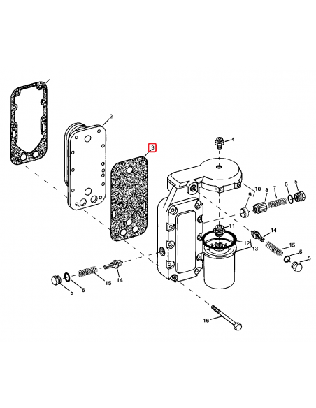Garnitura Racitor Ulei, Termoflot John Deere R128558, R94619