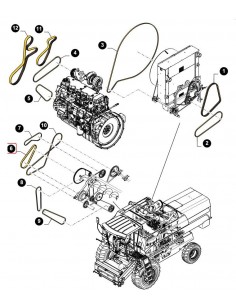Belt, Drum Vari-Drive 51x2100 mm New Holland 336784, 80336784, 80366784, 85004727 2