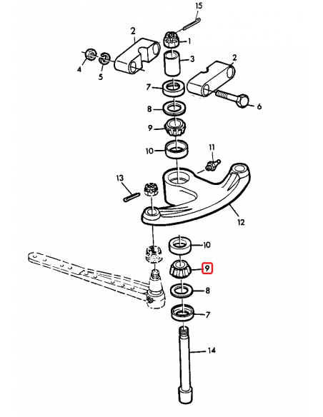 Bearing Cone 20.63x49.23 mm John Deere JD8128, 4T-09081