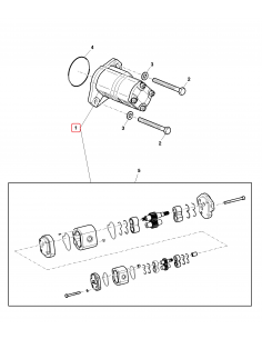 Hydraulic Pump 20 Cm³  John Deere SJ13609, RE264113, 1.5PH.1PN.006
