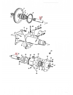 Ax Planetara 1230 mm Z-30 New Holland 80447542, 447542 2