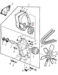 Impeller, Water Pump 110 mm John Deere R40979