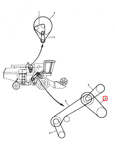 Curea Toba 2121 mm John Deere Z20823, Z53288, 06215226, 6215226, 0621 5226, 06345010, 6345010, 0890009464.676, 089-000946-4.676,
