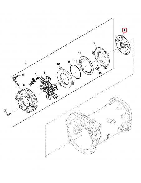 Clutch Disk 310 mm 24.5x27.2 mm Z-20 John Deere YZ90755, 331030610, 3773