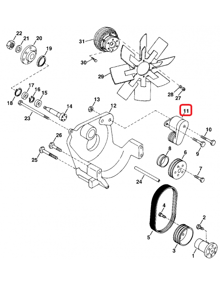 Intinzator, Curea Transmisie John Deere RE69083