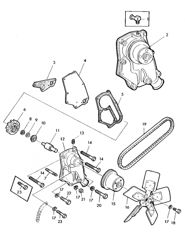 Kit Reparatie Pompa Apa John Deere RE62661, RE37484, RE19508, RE11346, JD11346