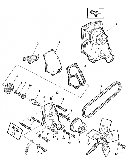 Kit Reparatie Pompa Apa John Deere RE62661, RE37484, RE19508, RE11346, JD11346