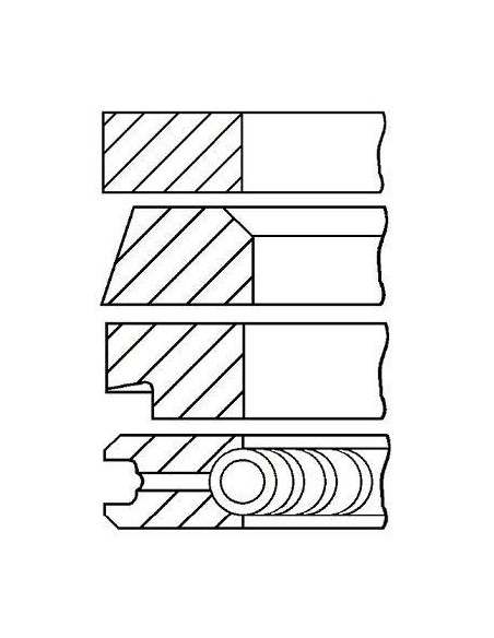 Segmenti Piston Ø 85-2x2x2x4 mm STD (85.0 mm) Lombardini