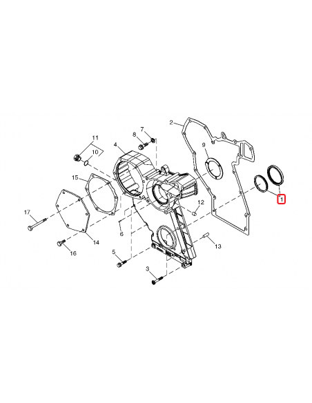 Simering 55x85x16 mm John Deere AR49025